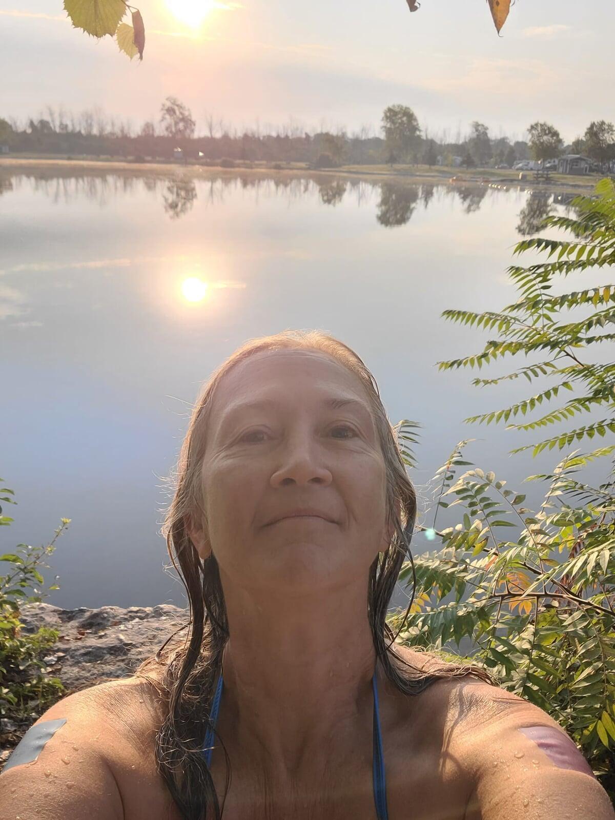 Beth enjoying life and nature